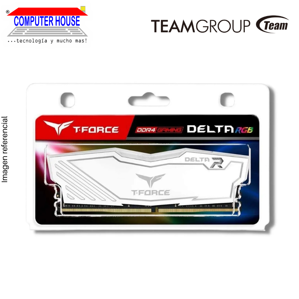 TeamGroup DDR4 DIMM RAM Memory 8GB, 3200MHz, T-Force, Delta, RGB, CL-16, 1.35V. 