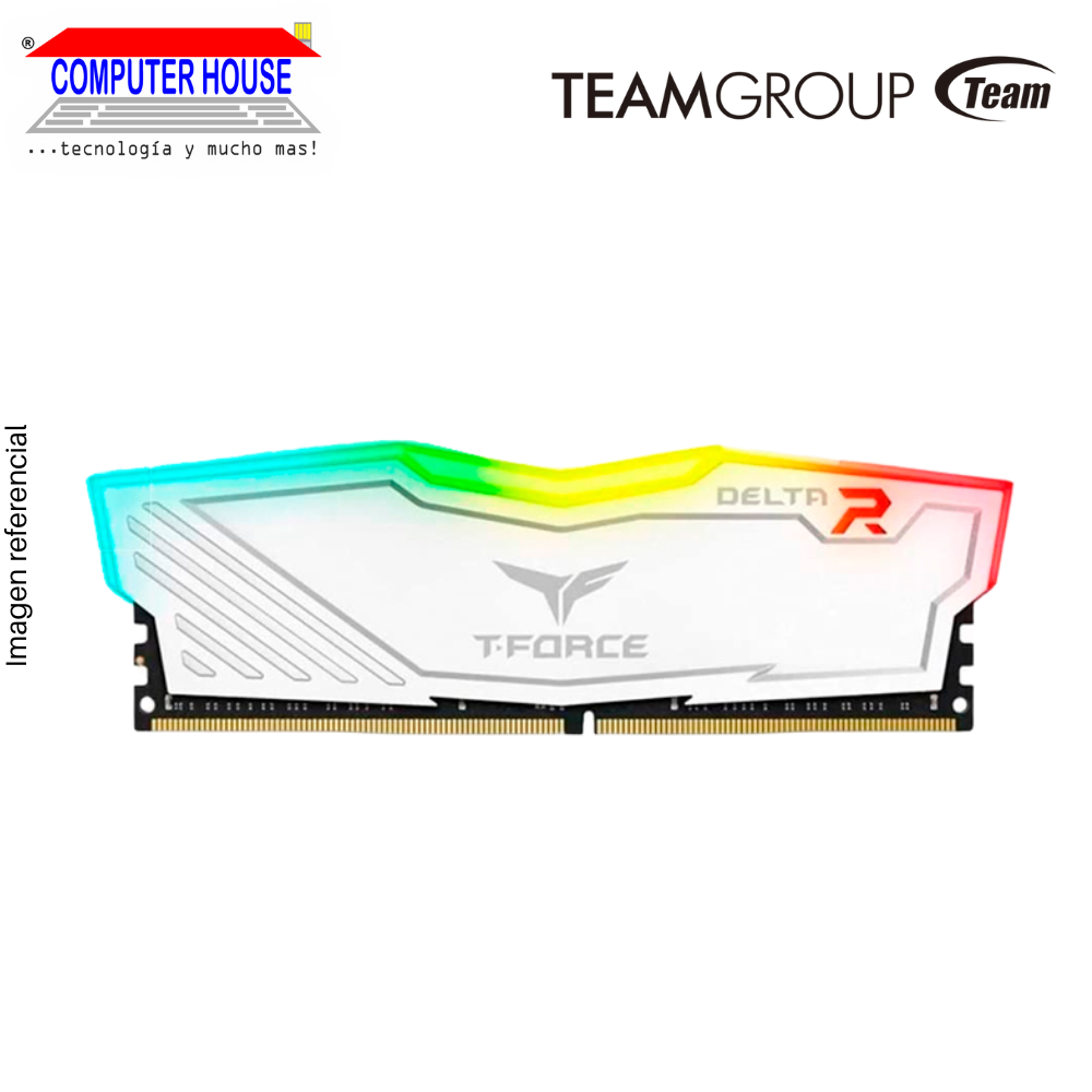 TeamGroup DDR4 DIMM RAM Memory 8GB, 3200MHz, T-Force, Delta, RGB, CL-16, 1.35V. 