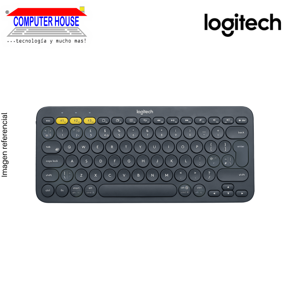 Teclado Inalámbrico LOGITECH K380, Negro, Conexión Bluetooth.