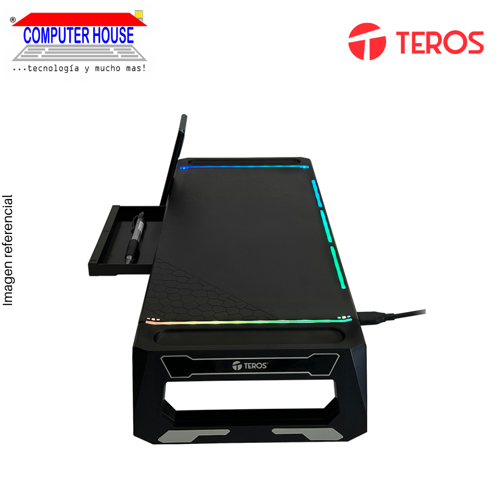 Stand para monitor RGB multipropósito TEROS TE-7131N, 4 puertos USB