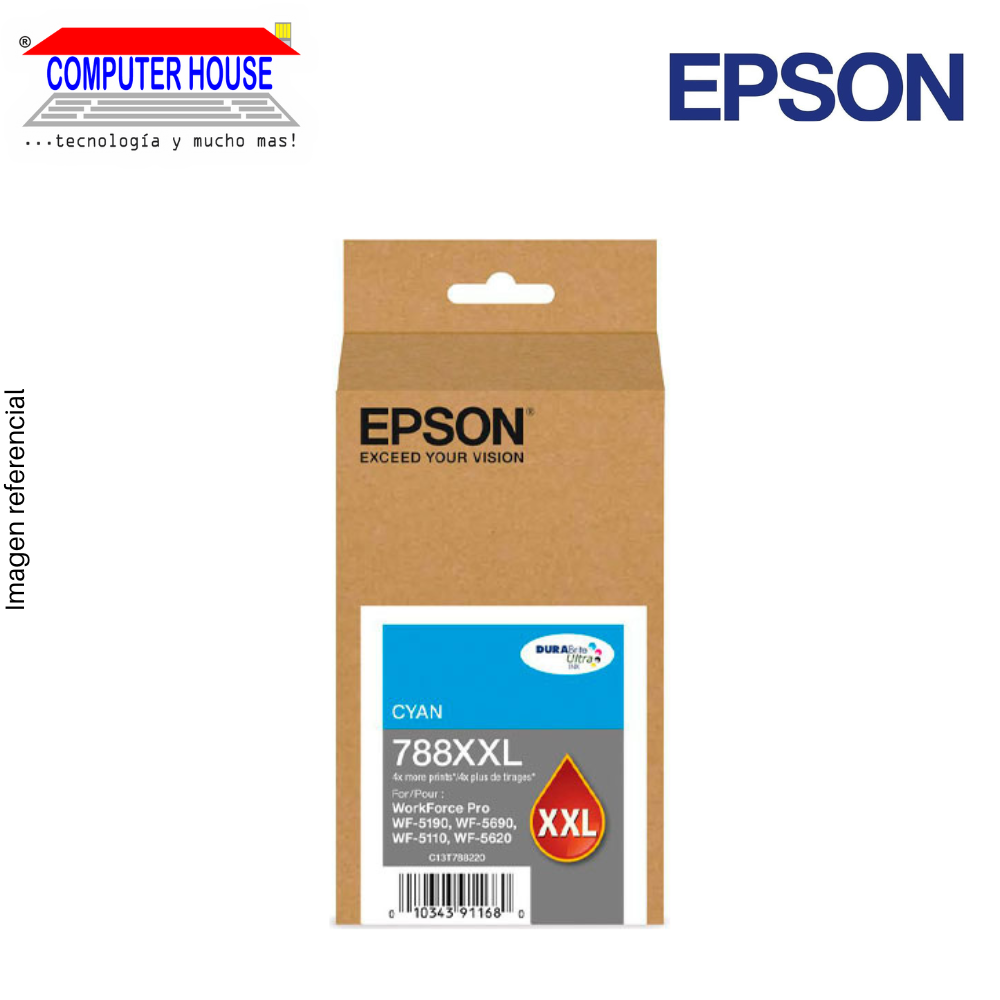 EPSON T748XXL Cyan ink, for WorkForce 6090/6590. (T748XXL220-AL)