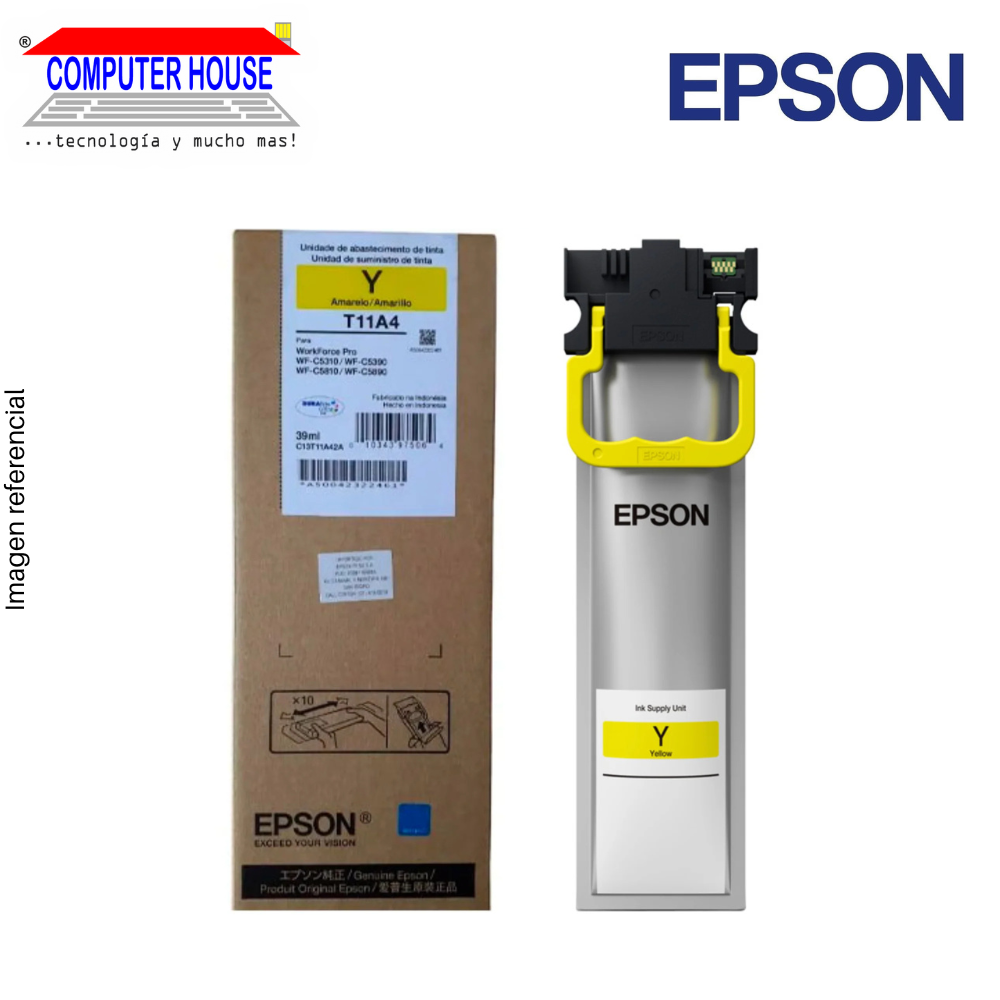 Tinta EPSON T11A Yellow, para WorkForce C5810. (T11A420-AL)