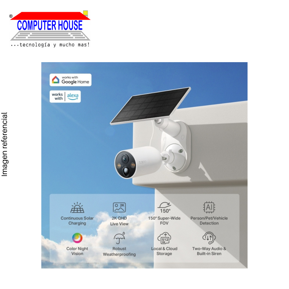 Cámara de Seguridad Wi-Fi TP-LINK Tapo C425 KIT, 2K QHD, vigilancia inteligente, Exterior.