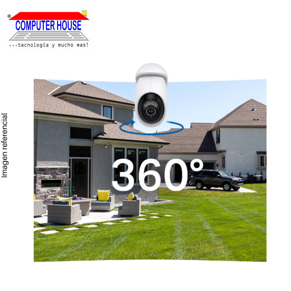 Cámara de Seguridad Wi-Fi TP-LINK Tapo C560WS, 360°, 4K 8MP (3840X2160px), vigilancia inteligente, Exterior.