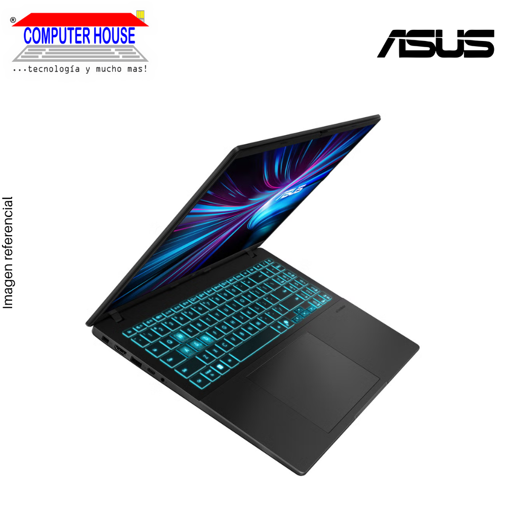 Laptop ASUS V16, Core 7-240H, RAM 32GB DDR5, SSD 1TB, Nvidia GeForce RTX5060 8GB, 16" FHD 144Hz, Teclado en Inglés, Windows 11.