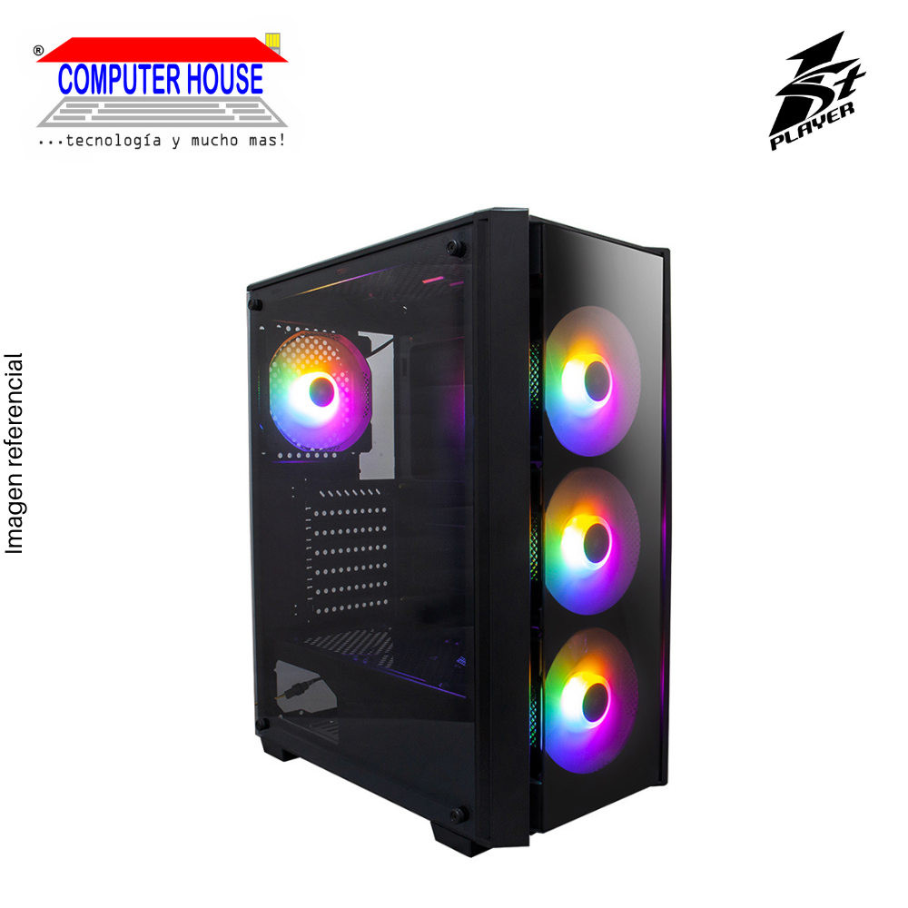 Case 1St Player V4G FIRE DANCING, Liquid Cooling Support (Fans are optional)