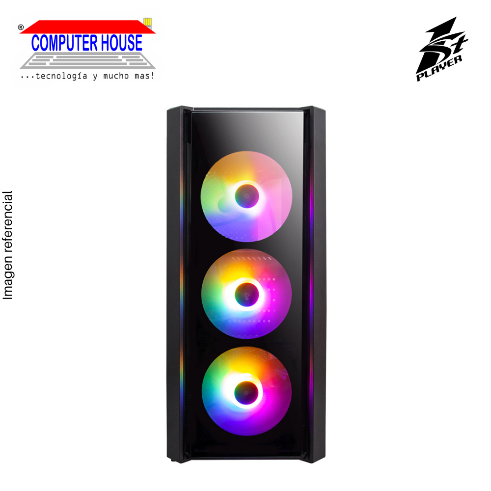 Case 1St Player V4G FIRE DANCING, Liquid Cooling Support (Fans are optional)