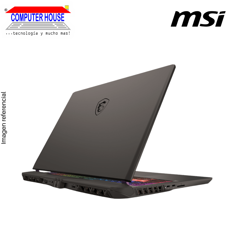 Laptop MSI Vector 16, Core Ultra 9-275HX, RAM 16GB DDR5, SSD 1TB, Video RTX5080 16GB, 16" QHD 240Hz, Teclado en Inglés, Windows 11.