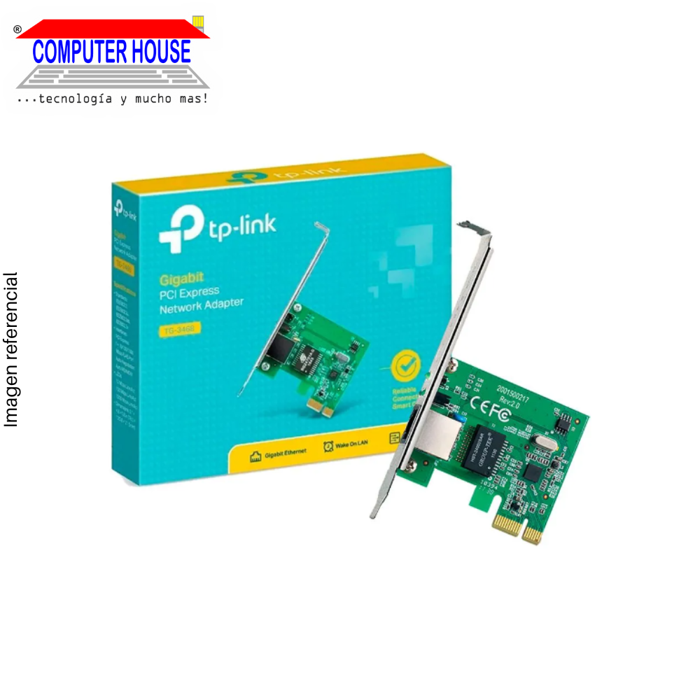 TP-LINK TG-3468 RJ45 Network Card, PCI Express, RJ45 Gigabit 10/100/1000Mbps.