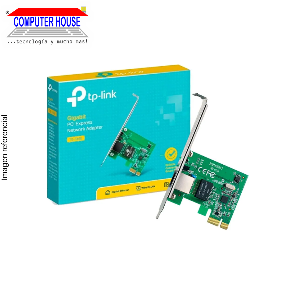 Tarjeta de Red RJ45 TP-LINK TG-3468, PCI Express, RJ45 Gigabit 10/100/1000Mbps.