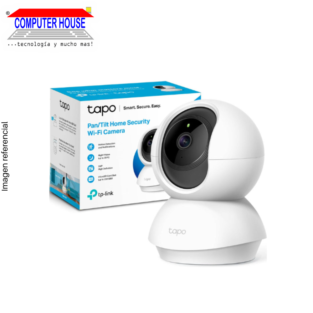 TP-LINK Tapo C210 Wi-Fi Security Camera, 2K (2304x296 PX) 3MP, 360º, indoor smart surveillance. 