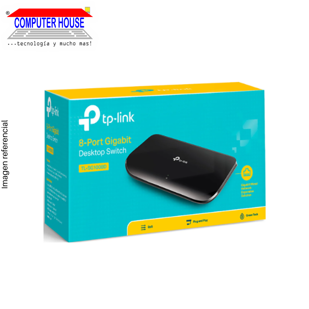 TP-LINK TL-SG1008D Switch, Gigabit 8 Ports 10/100/1000 RJ-45