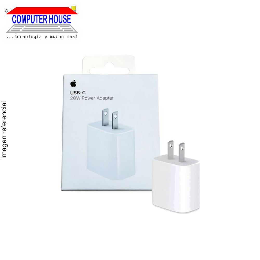 Cargador para celular, 20W, Conexión USB-C.