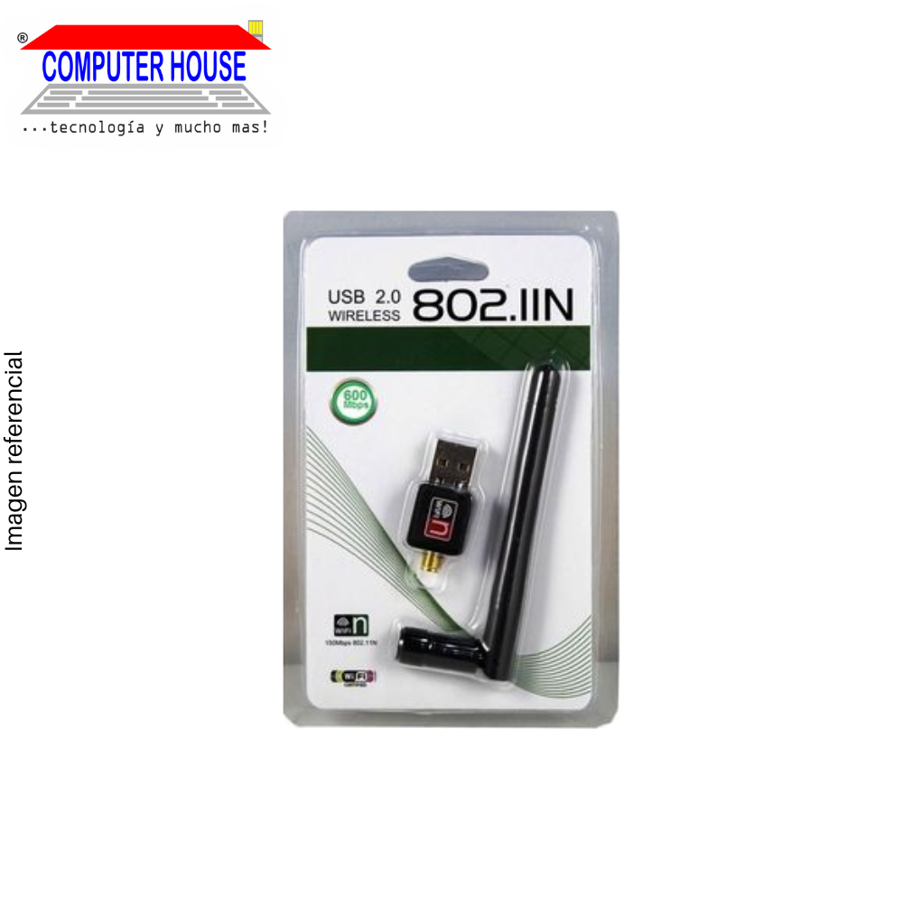 Adaptador WiFi USB Inalambrico Antena 2.0 Wireless 802.IIN