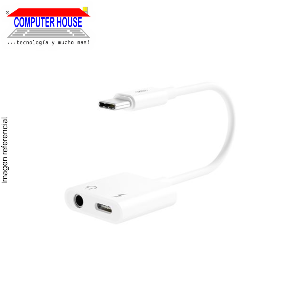 XO Plug/Jack 3.5mm + Lightning Female to Type C Audio and Charging Adapter (XO-NBR-172A)
