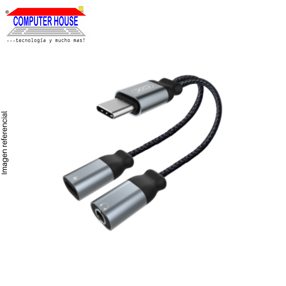 XO Plug/Jack 3.5mm Female + Lightning Female to Lightning Audio and Charging Adapter (XO-NB-R160A)
