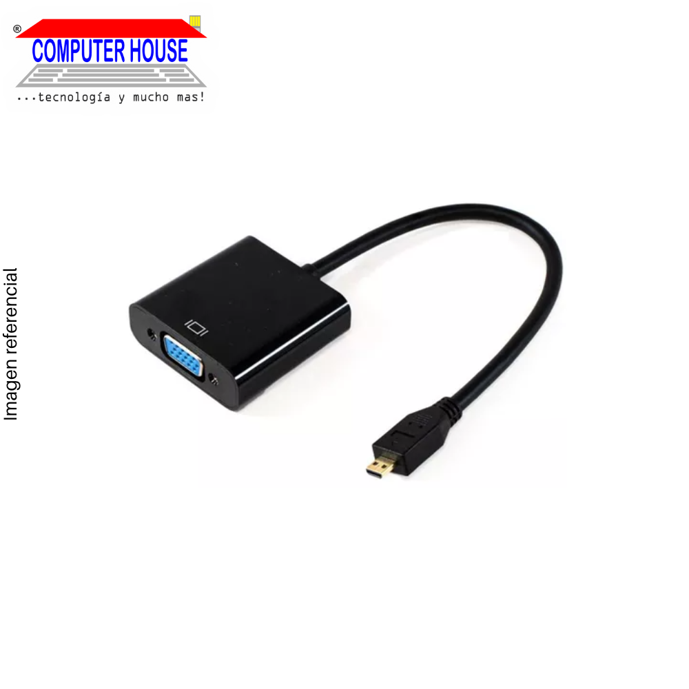 Micro HDMI/M to VGA/H Video Adapter + 1xAudio Jack.