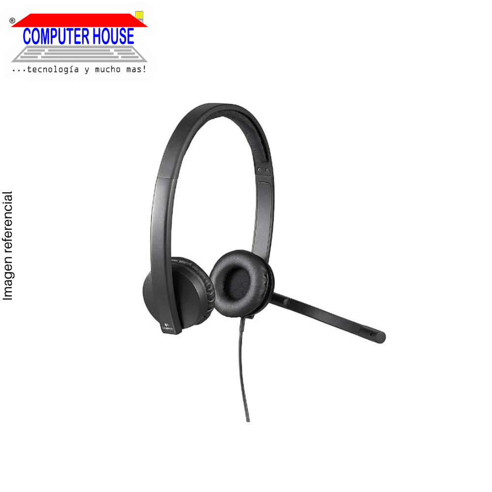 LOGITECH H570E Wired Headset, Black, USB-A Connection. CLEARANCE