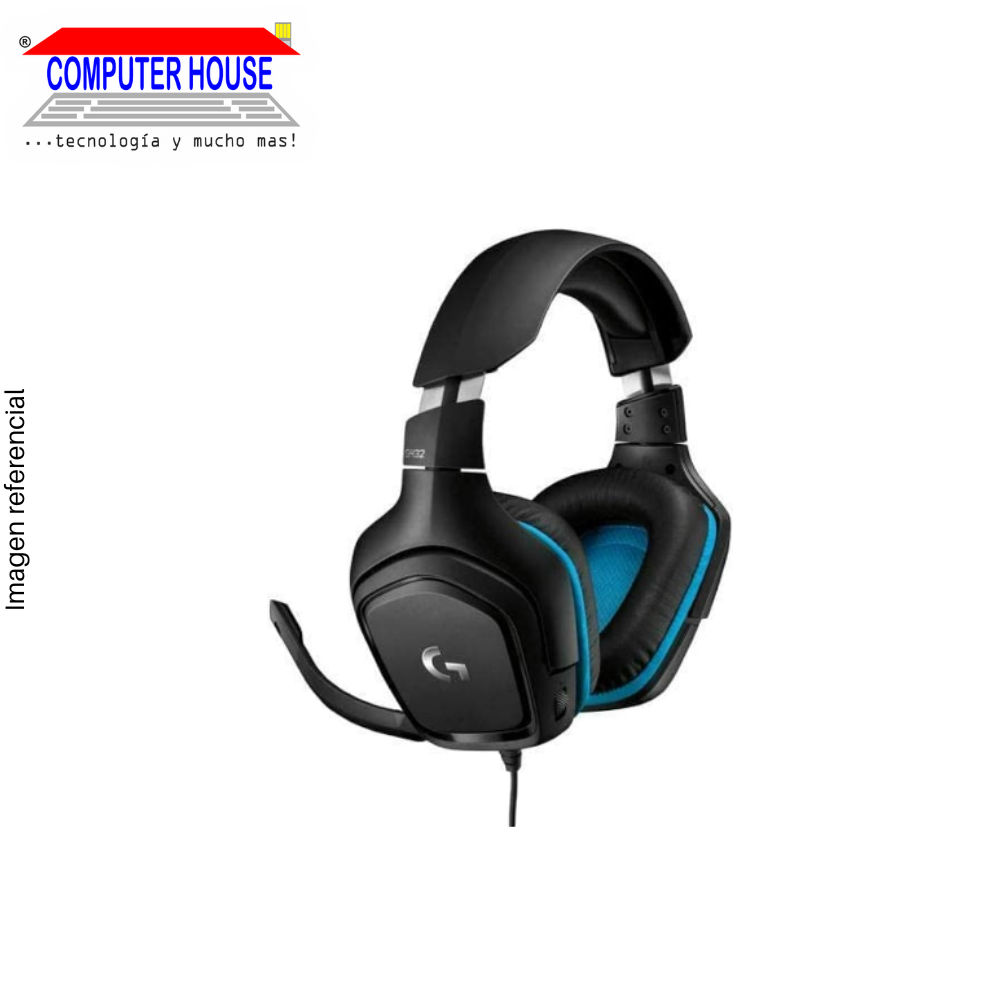 LOGITECH G432 Wired Headset, 7.1 Sound, Black, USB-A Connection or 1xJack Connection.