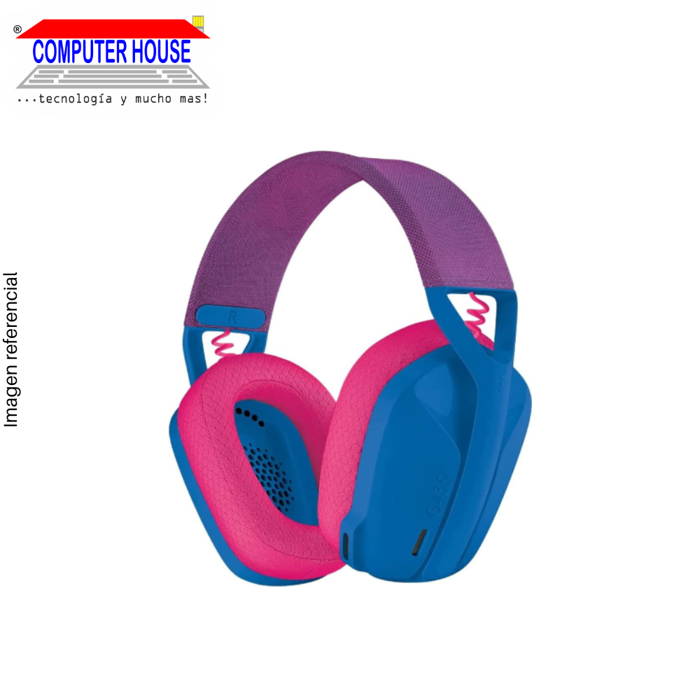 Audífonos con micrófono  LOGITECH G435, Lightspeed, bluetooth, blue.