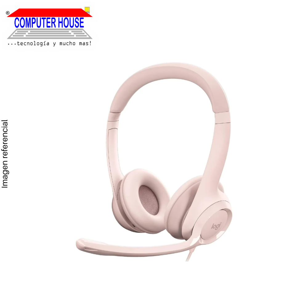 LOGITECH H390 USB NOISE CANCELLING ROSE Wired Headset.