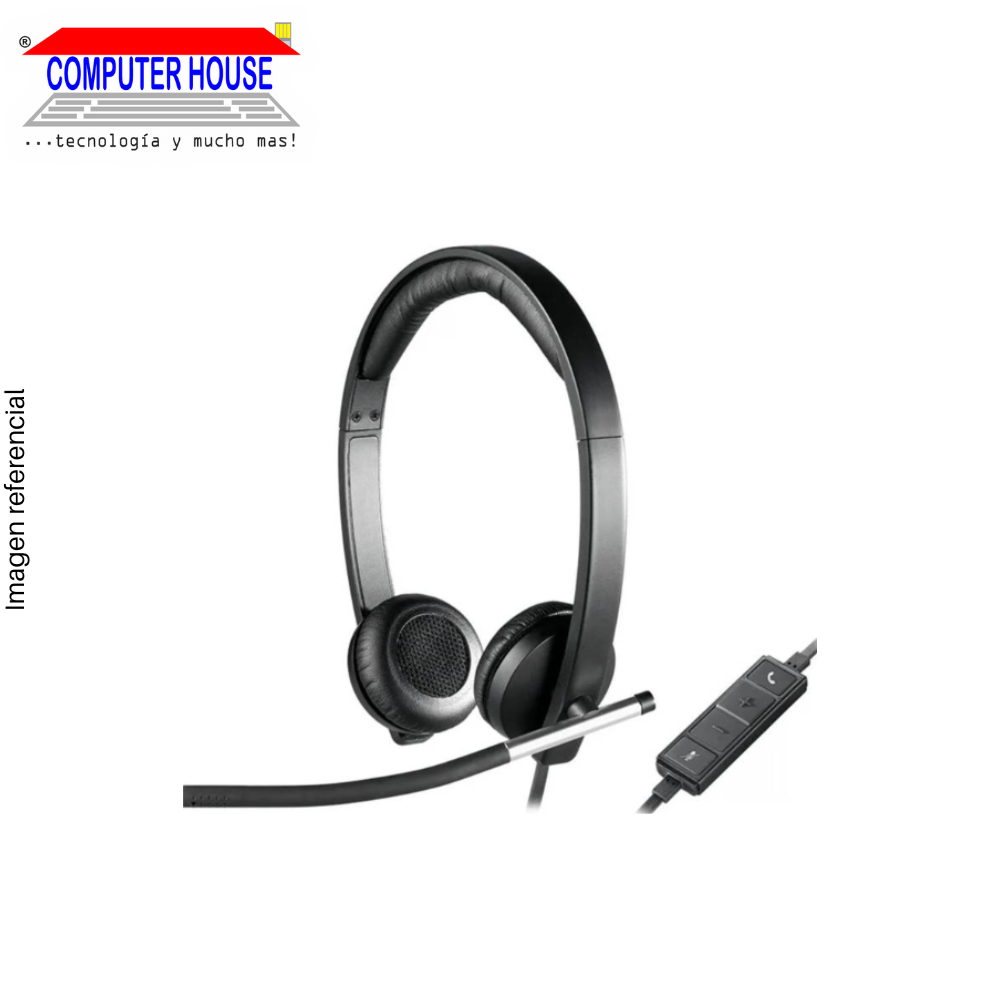 LOGITECH H650E Wired Headset, Black, USB-A Connection. CLEARANCE