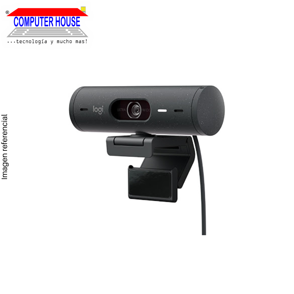 LOGITECH Brio 500 Webcam, FHD 1080p, Black, USB-Type C Connection (960-001412)