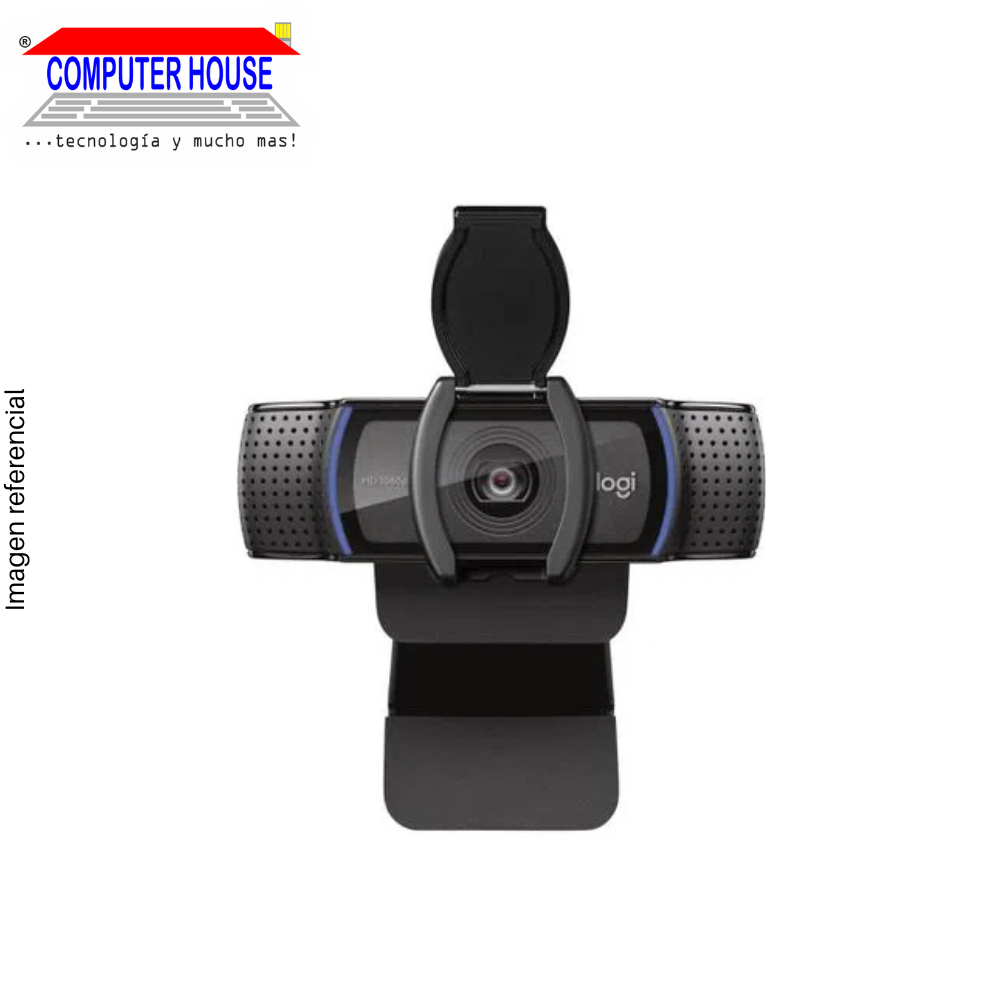 LOGITECH C920s HD PRO Webcam, Full HD 1080p, black, USB.