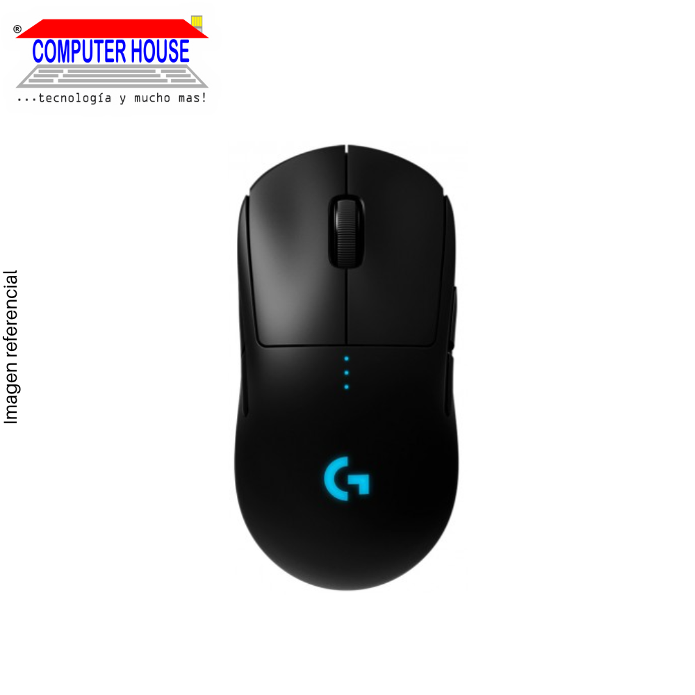 LOGITECH G Pro Wireless Gamer Mouse, Hero 25K DPI, Black, USB Receiver. 