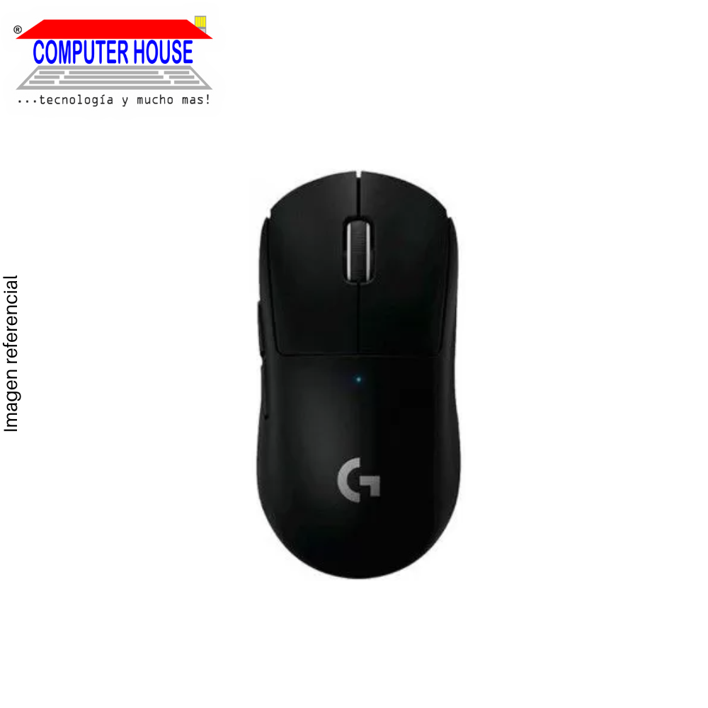 Mouse Gamer Inalámbrico LOGITECH G Pro X Superlight, Hero 25K DPI, Negro, Receptor USB.