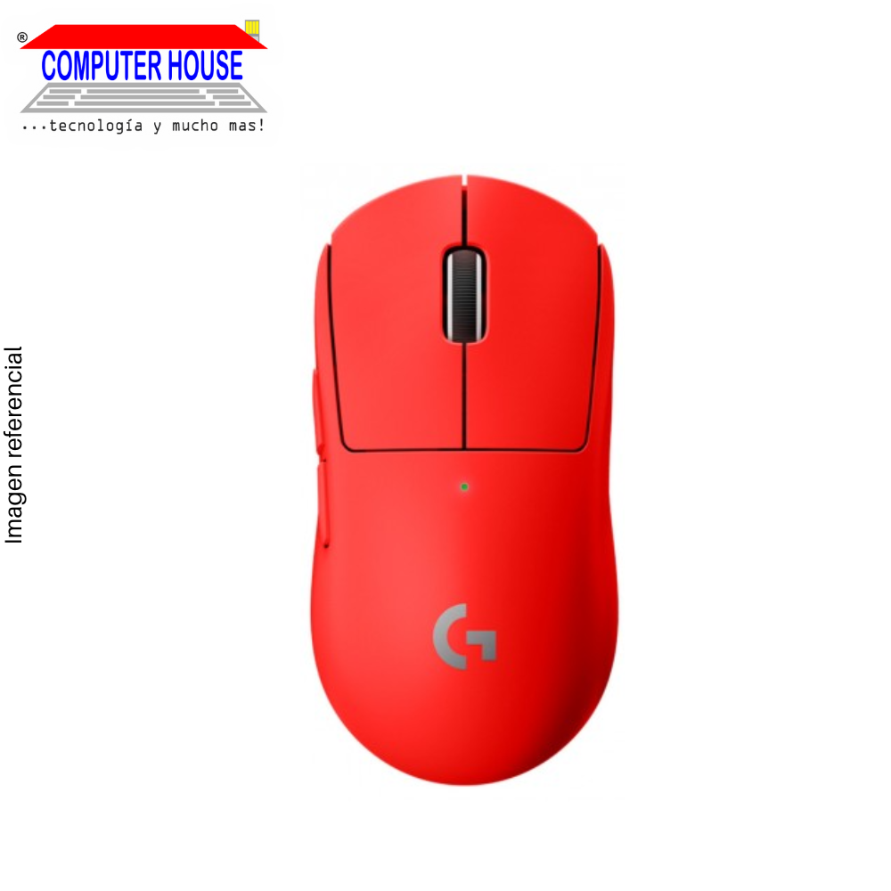 LOGITECH G Pro X Superlight Wireless Gaming Mouse, Hero 25K DPI, Red, USB Receiver.