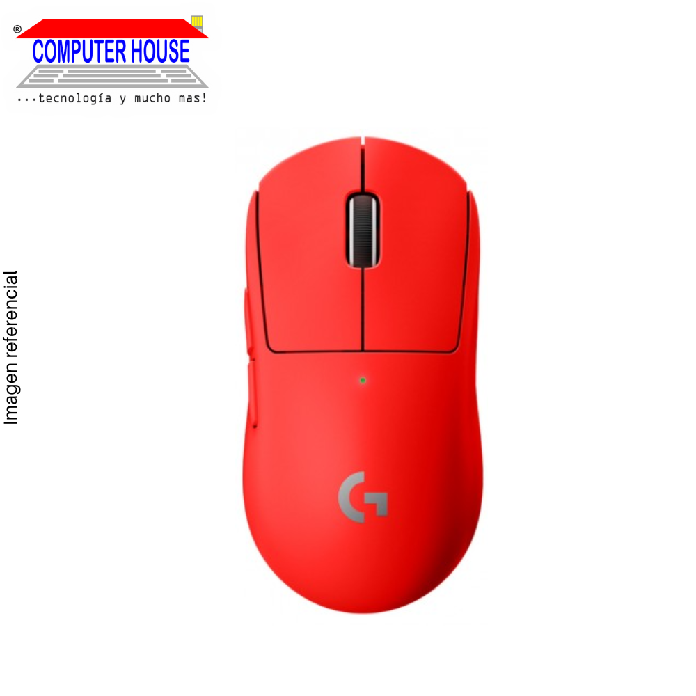 Mouse Gamer Inalámbrico LOGITECH G Pro X Superlight, Hero 25K DPI, Rojo, Receptor USB.