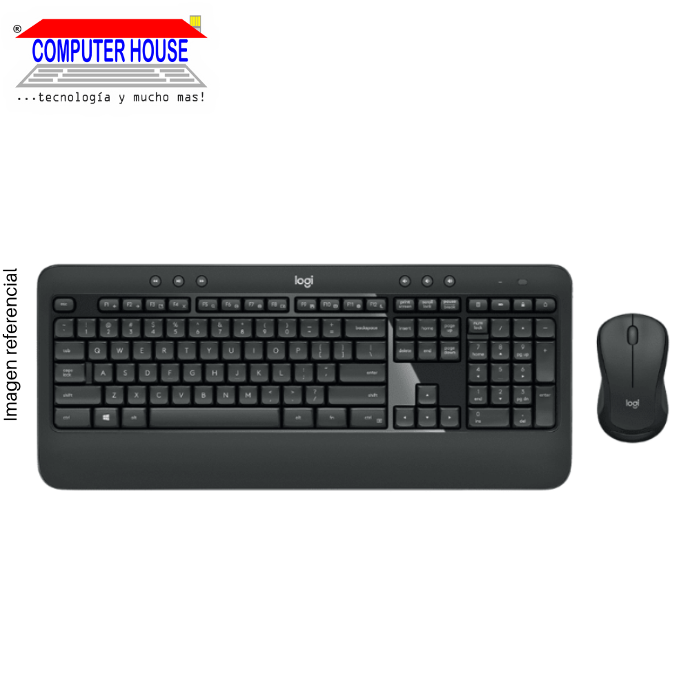 LOGITECH MK540 Advance Wireless Keyboard + Mouse Kit with USB connection.