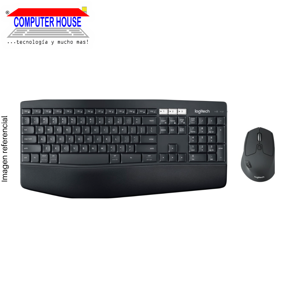 LOGITECH MK850 Performance Wireless Keyboard + Mouse Kit, Black, Bluetooth Connection.