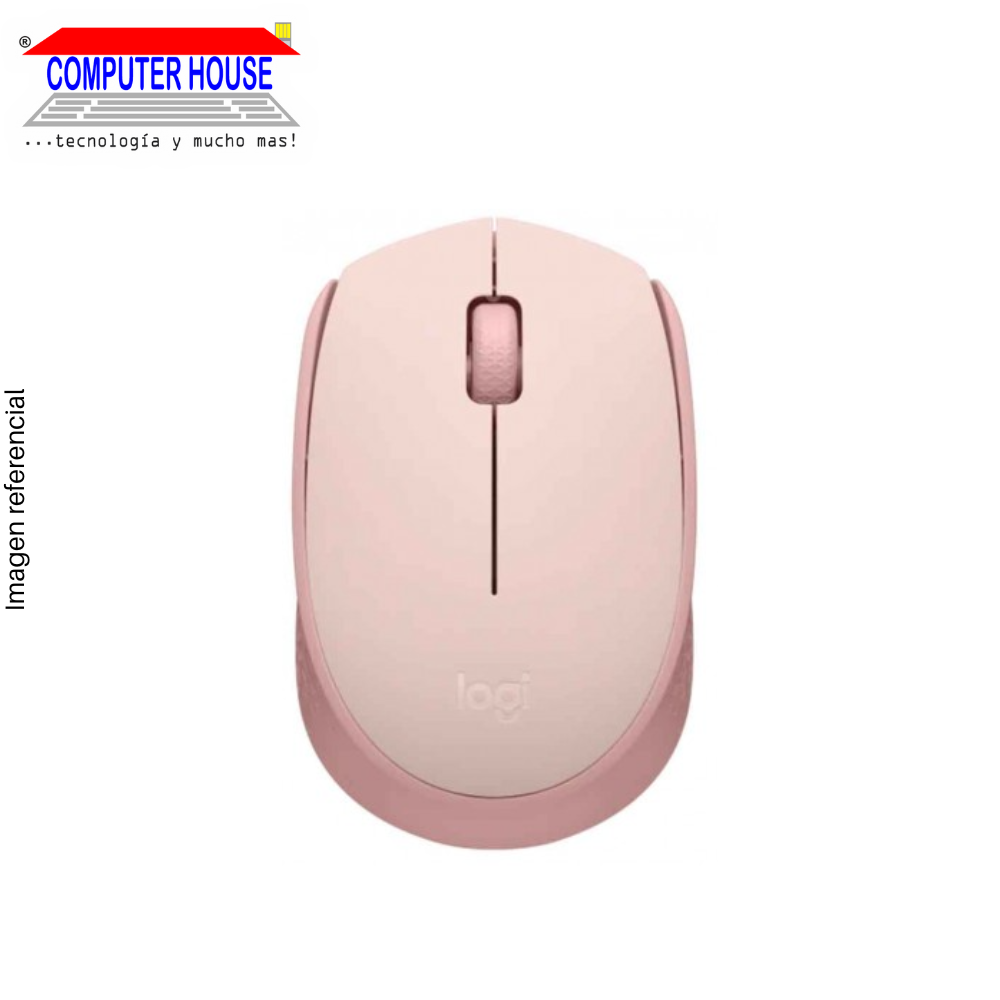 LOGITECH M170 Wireless Mouse, Pink, USB Receiver. 