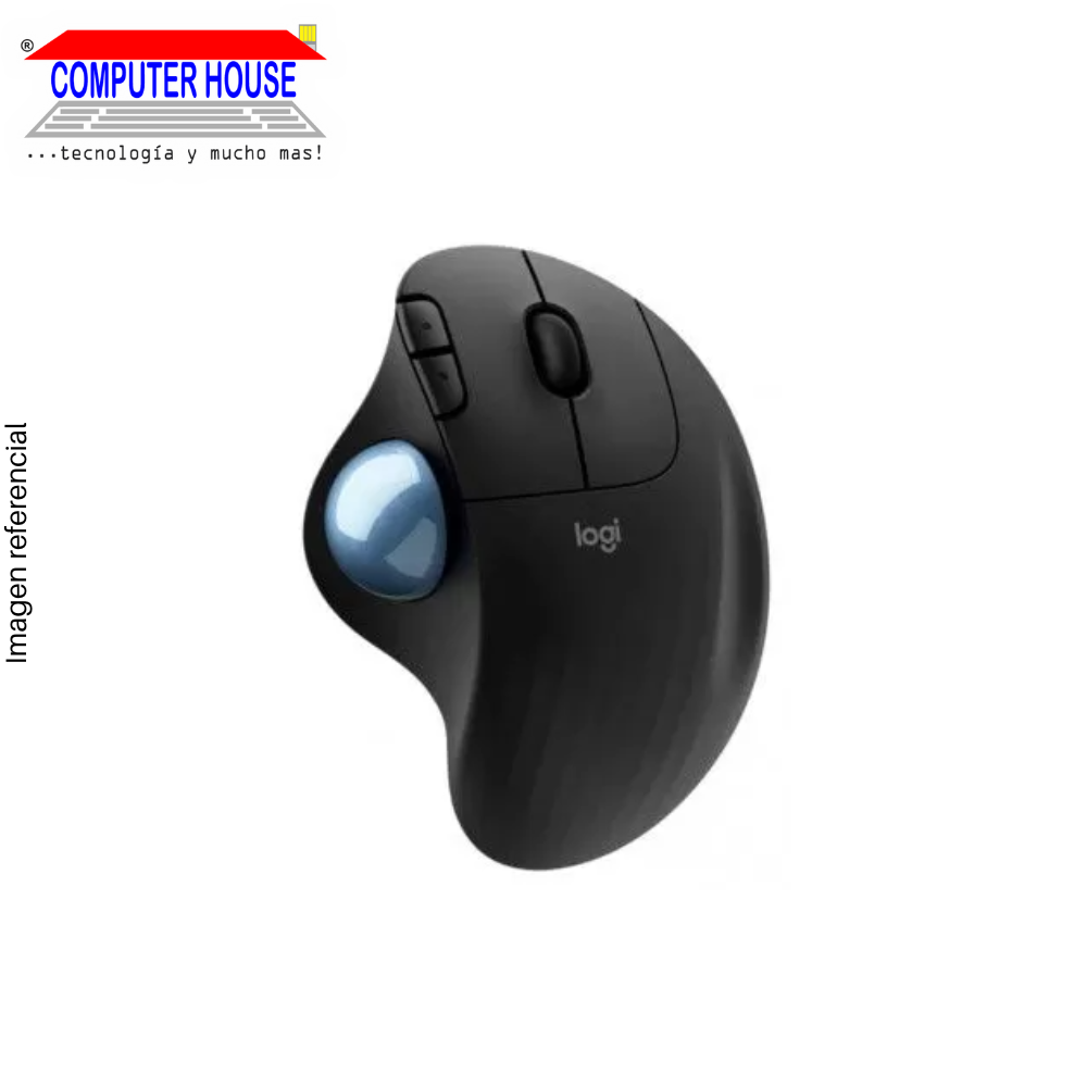 Mouse LOGITECH Ergo M575, trackBall, color: negro, WiFi y Bluetooth (910-005869)