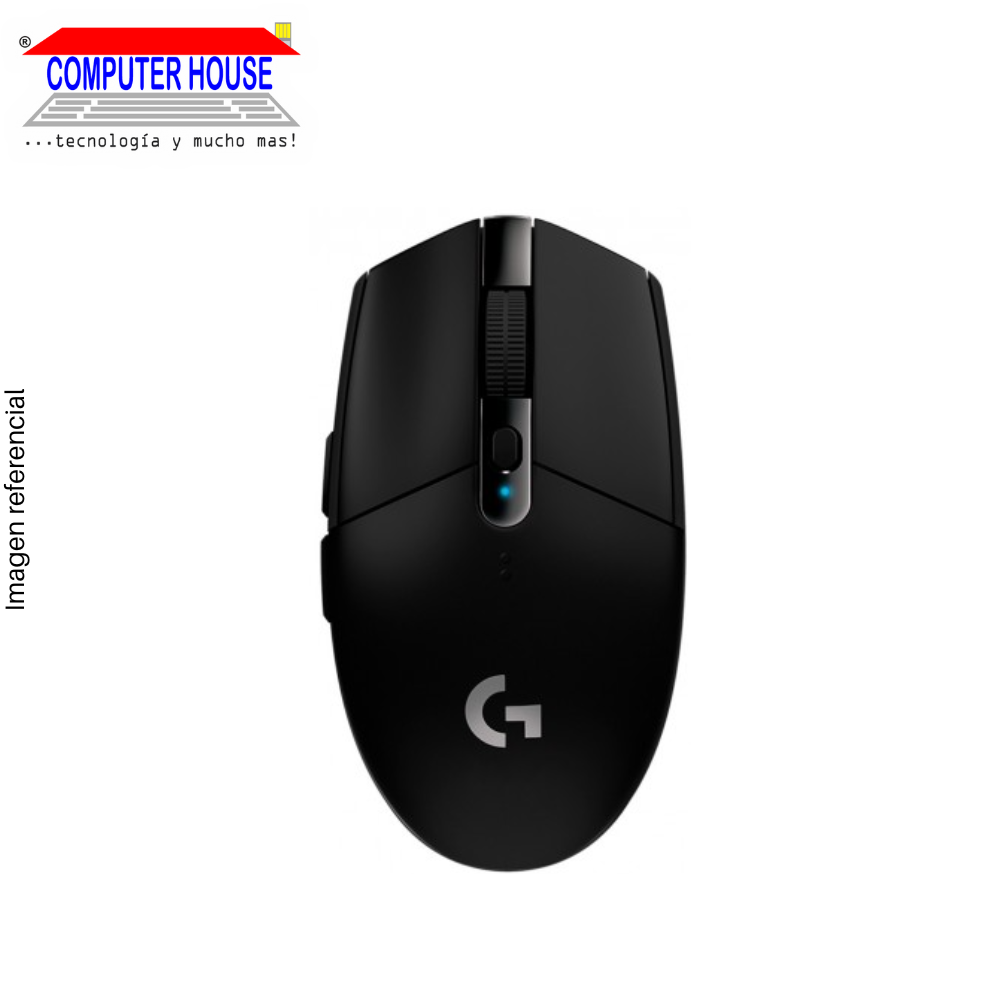 Mouse Gamer Inalámbrico LOGITECH G305, Negro, Receptor USB.