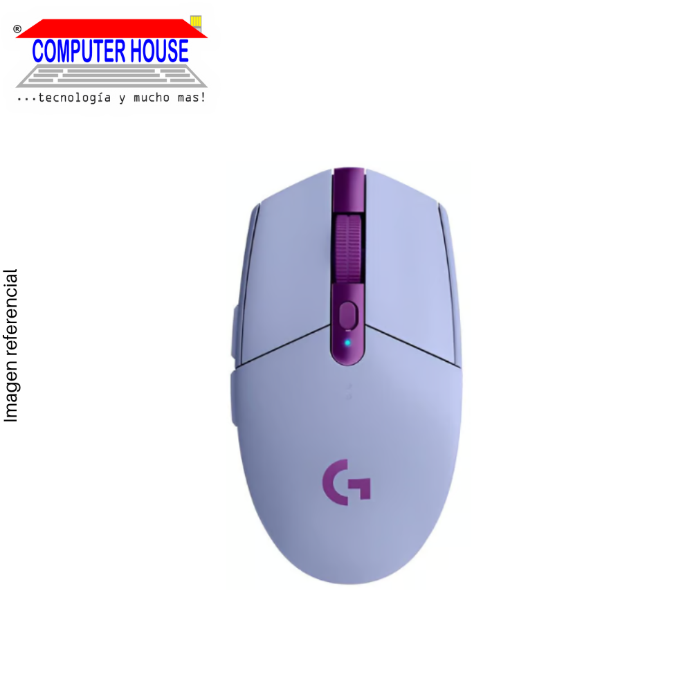 LOGITECH G305 Wireless Mouse, Lilac, USB Receiver.