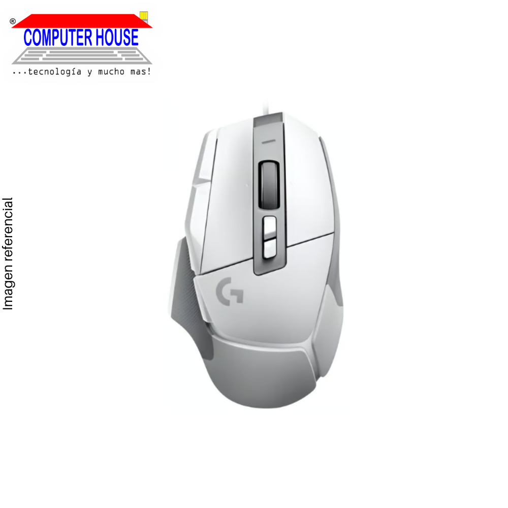 LOGITECH G502 X Hero Gamer Mouse, 25K DPI, color:white, USB. (910-006144)