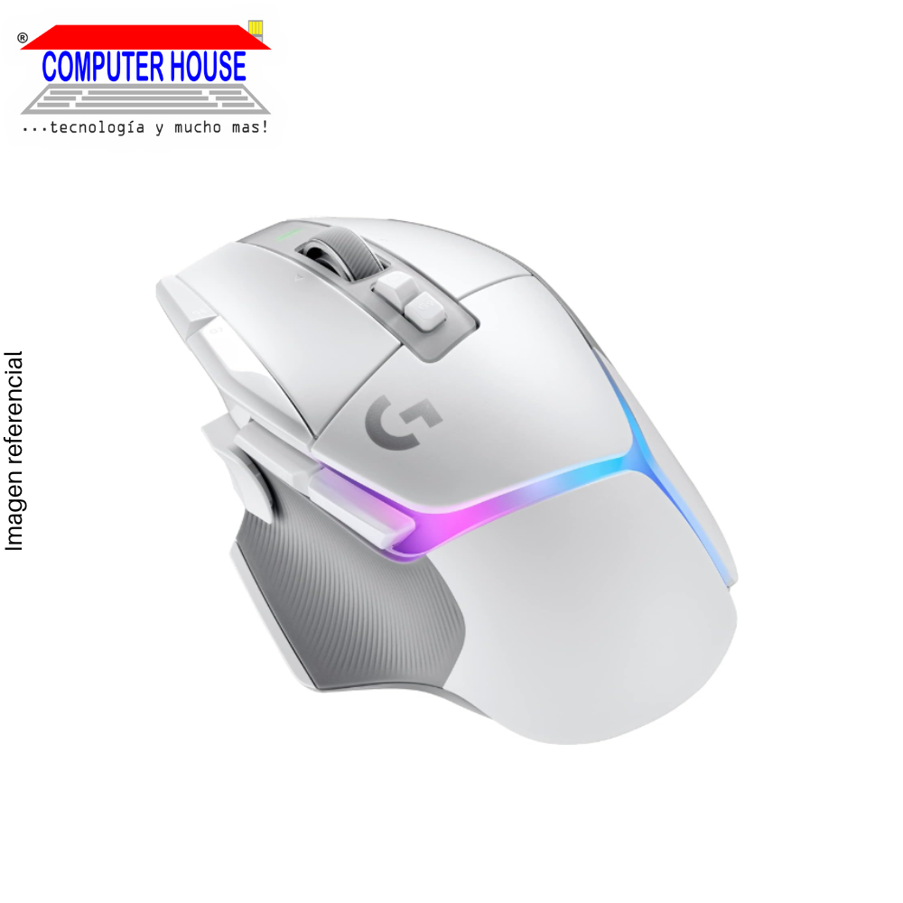 LOGITECH G502 X Plus Lightspeed Wireless Gamer Mouse 25K DPI, Lightsync, LightForce, RGB, Type C rechargeable, color:white. (910-006169)
