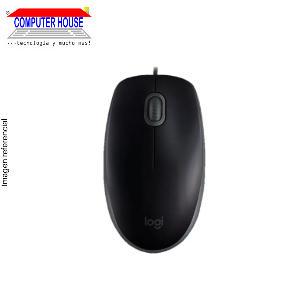 Mouse Alámbrico LOGITECH M110 Silent, Negro, Conexión USB-A.