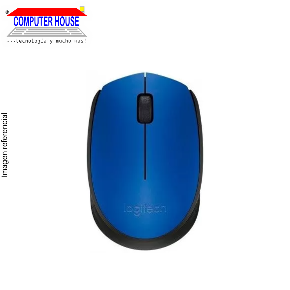 Mouse Inalámbrico LOGITECH M170, color:Azul (910-004800)