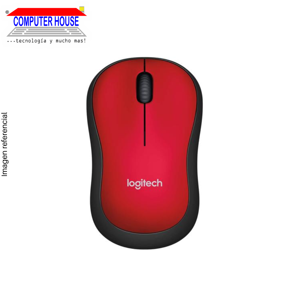 Mouse Inalámbrico LOGITECH M185, Gris, Receptor USB.