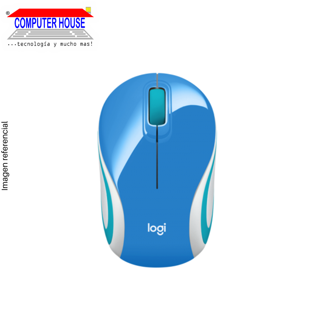 LOGITECH M187 Wireless Mouse, Blue, USB Receiver.