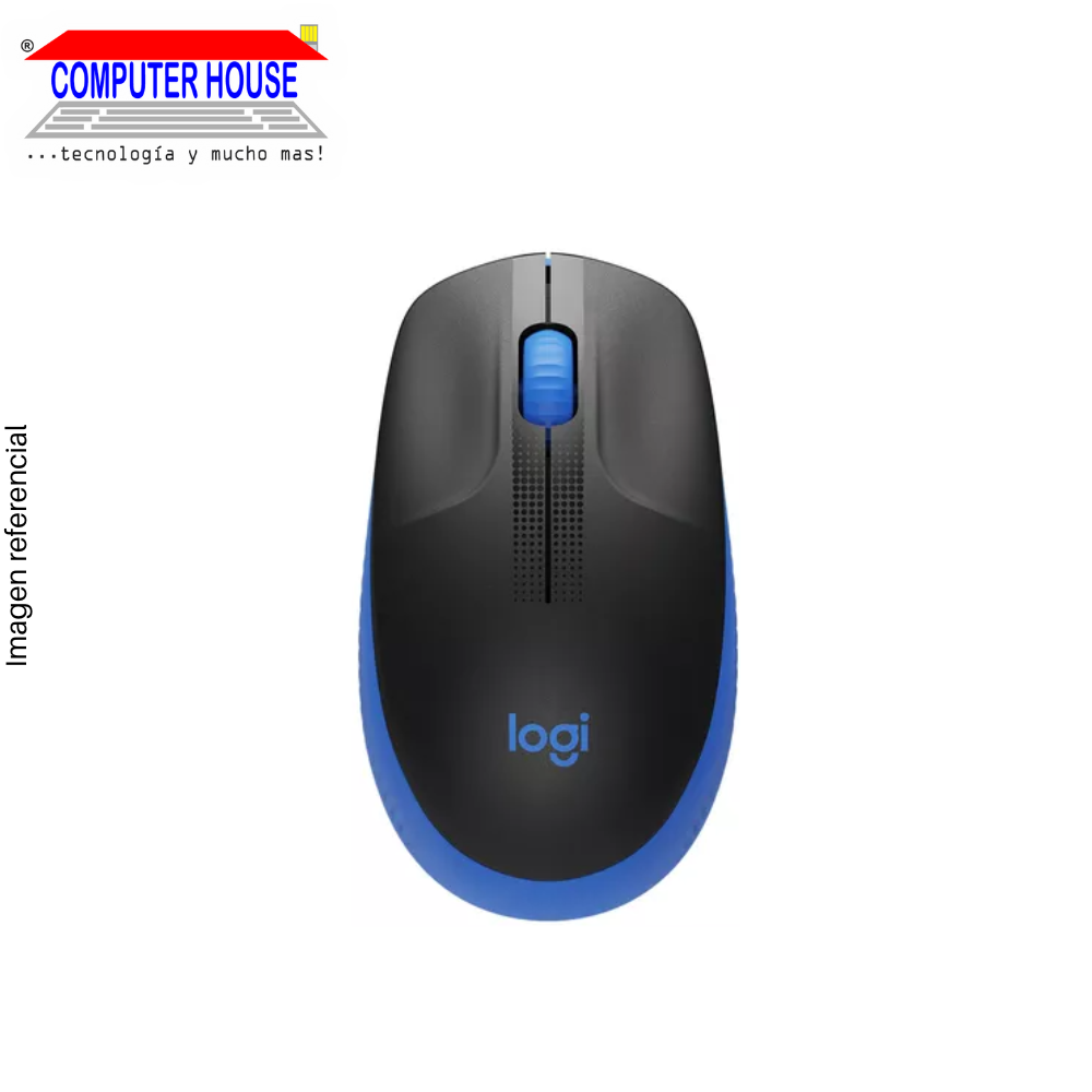 LOGITECH M190 Wireless Mouse, Blue, USB Receiver.