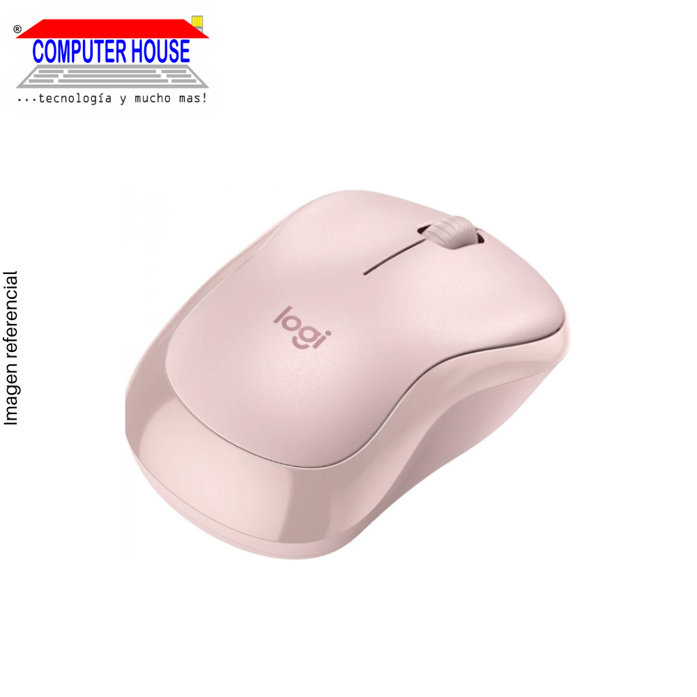 Mouse Inalámbrico LOGITECH M240 Silent, Rosa, Conexión Bluetooth.