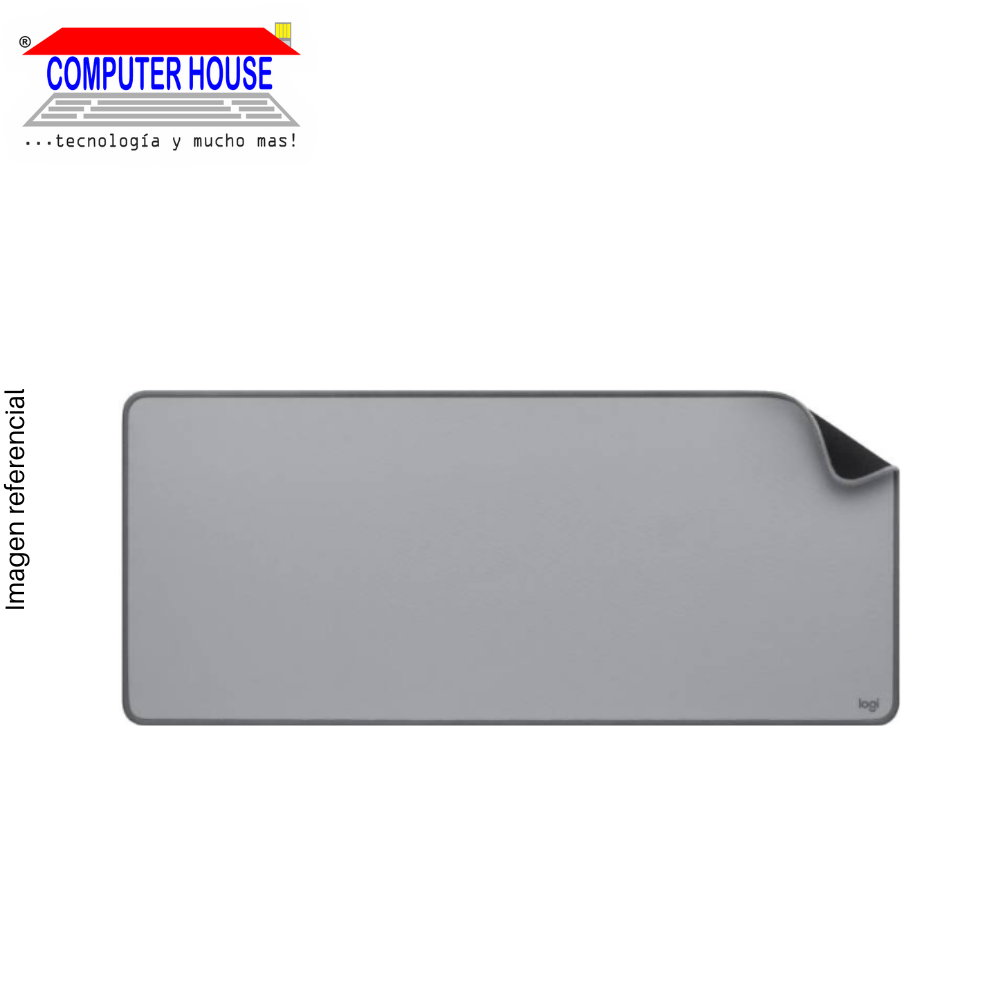 LOGITECH Desk Mat Mouse Pad Light Gray 30x70cm, Anti-splash (956-000047). 