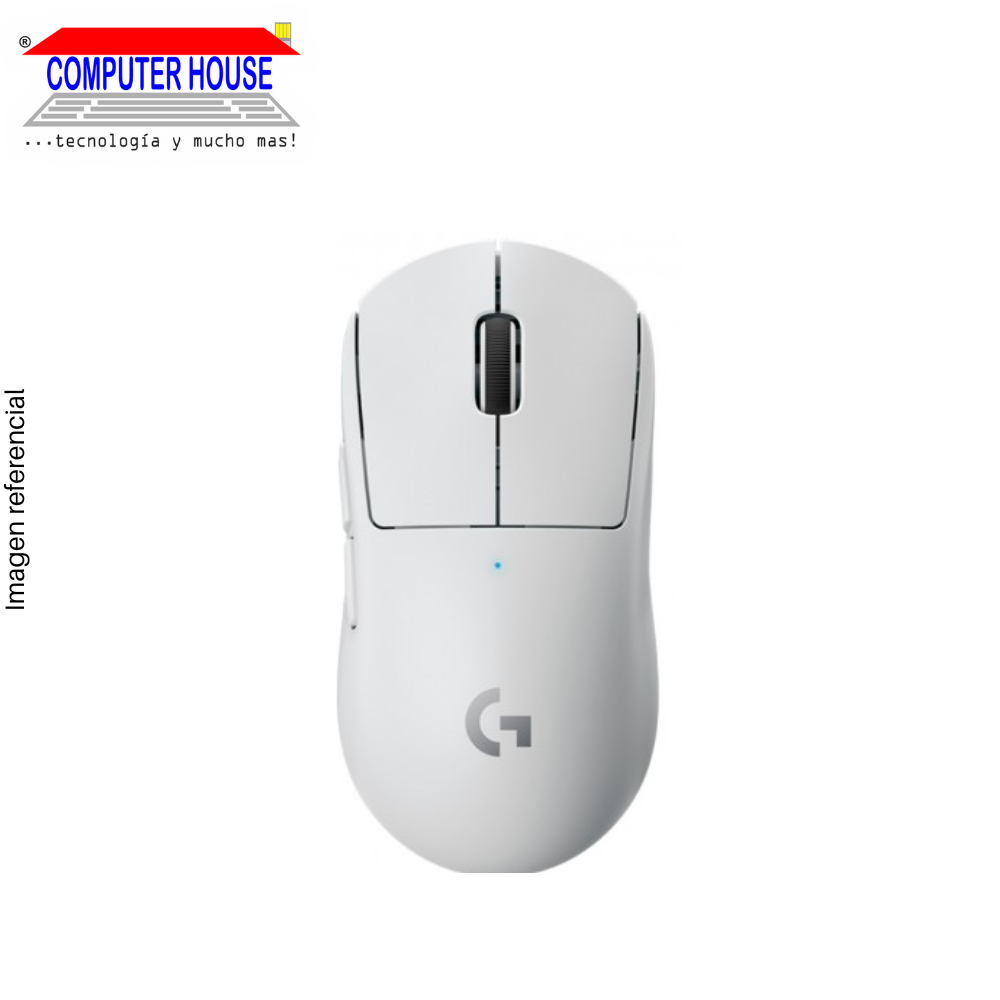 LOGITECH G Pro X Superlight Wireless Gamer Mouse, Hero 25K DPI, White, USB Receiver.
