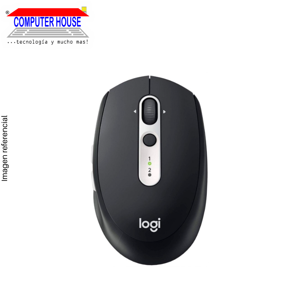 Mouse Inalámbrico LOGITECH M585, Negro, Receptor USB y Conexión Bluetooth.