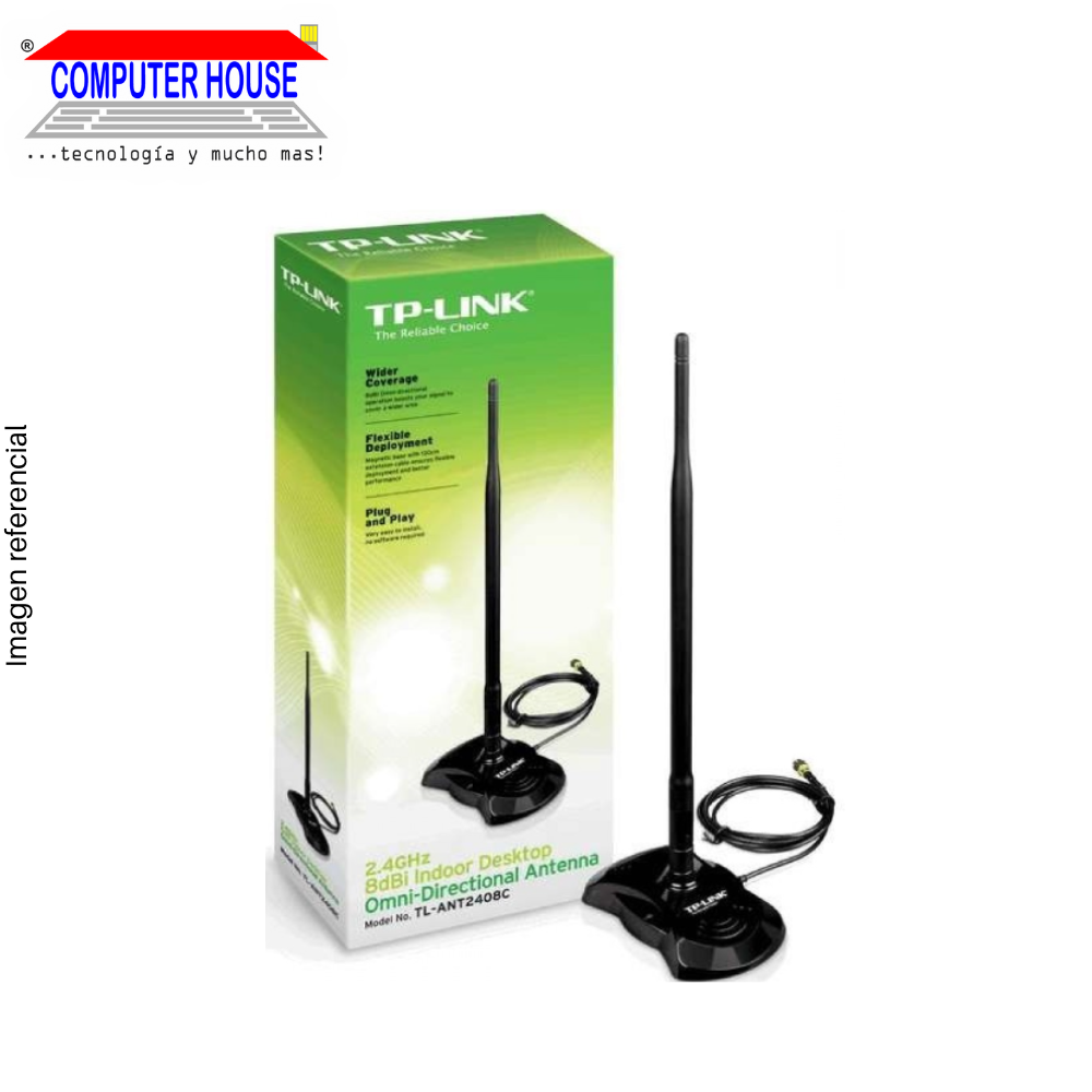 TP-LINK TL-ANT2408C Antenna, 2.4GHz, 8dBi, Omnidirectional.